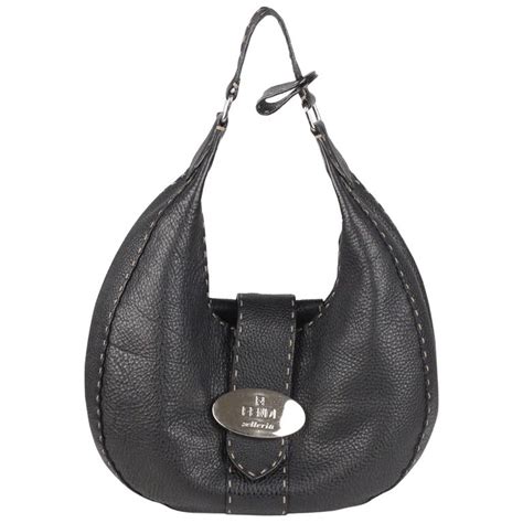 fendi hobo bag black leather.